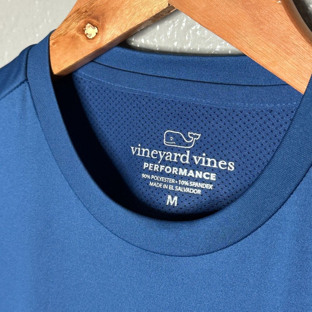 VINEYARD VINES BLUE LONG SLEEVE PERFORMANCE DRI-FIT MEDIUM 12 14 - Picture 5 of 7